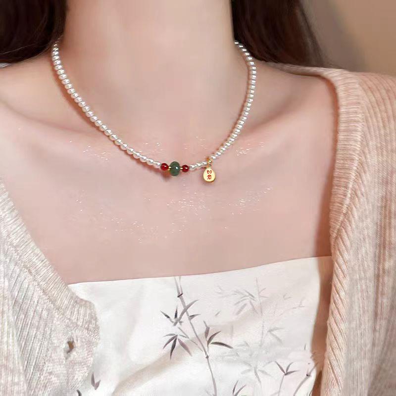 Ruyi pearl necklace women's high-end clavicle chain temperament neck chain accessories