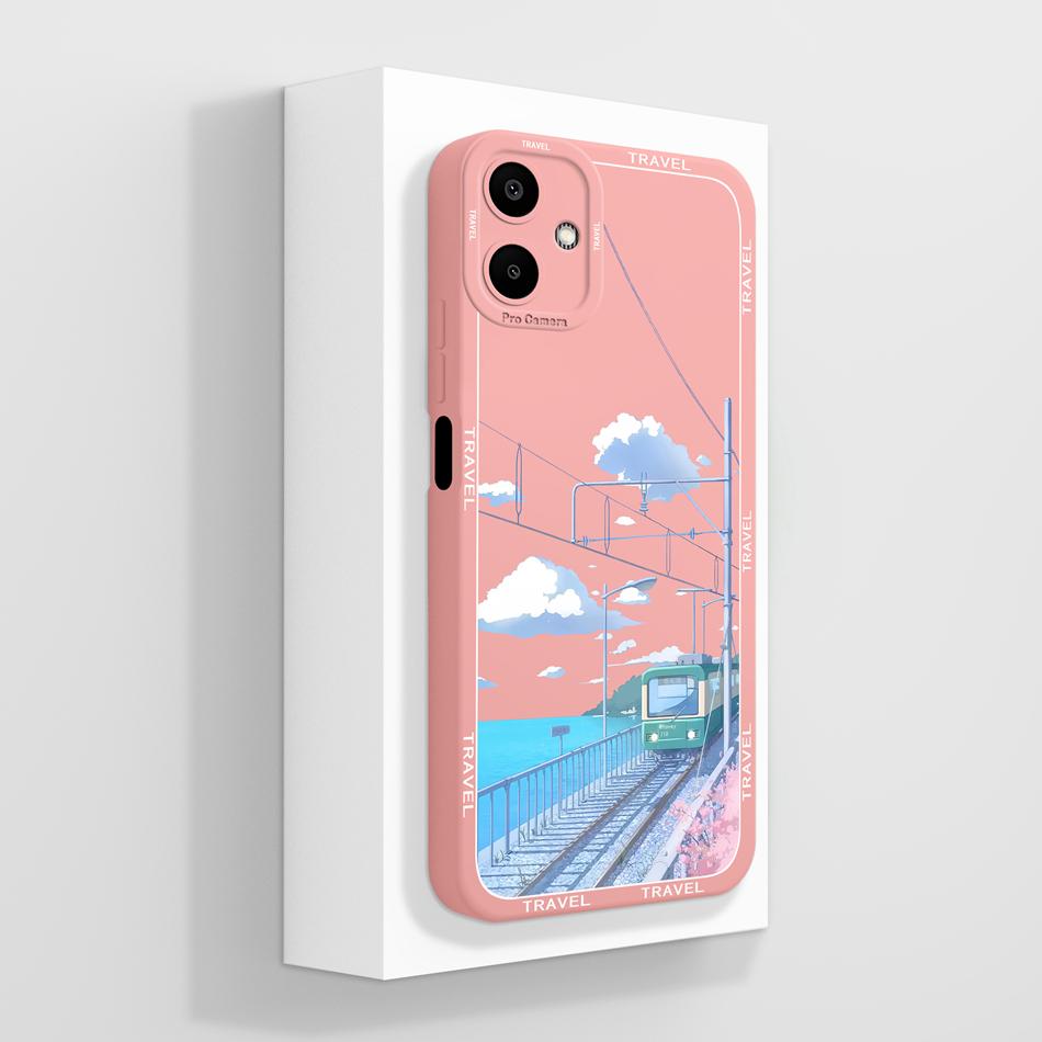 Cute Panda Case For Samsung Galaxy A06 4G 5G Soft Liquid Silicone Phone Bag For Samsung A 06 Back Cover Camera Protection Bumper