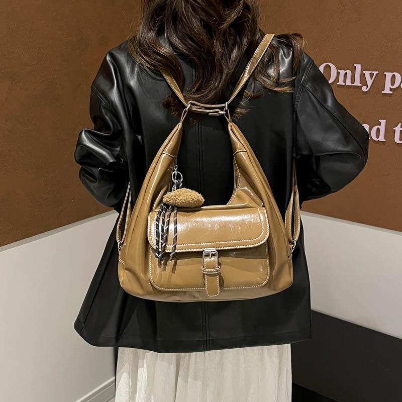 Casual commuter large capacity tote bag women's summer retro versatile high sense backpack