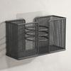 Wall Mounted Hair Dryer Storage Holders No-Drill Comb Curling Storage Rack  Cabinet