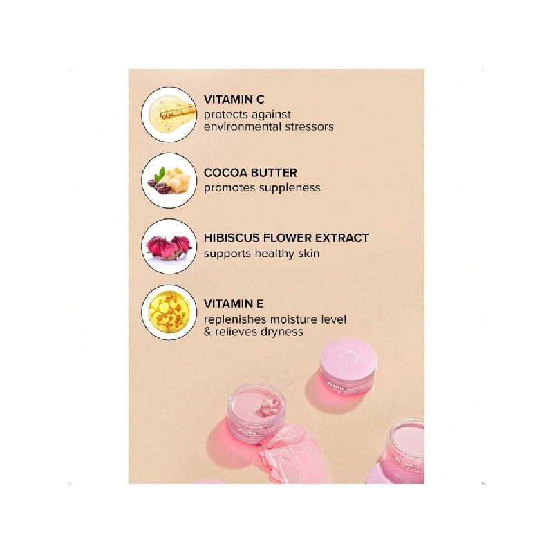 I Dew Care Overnight Lip Sleeping Mask - Plush Party | Buttery Vitamin C, Moisturizing Balm, With Cocoa Butter For Dry Lips, Glass Skin Look, 12g