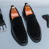 Modedesigner Marke Herren Leder Freizeitschuhe Vielseitig Schwarz Vorstellungsgespräch Pendeln Business Schuhe Herren Slipper Rutschfest Schnürschuhe