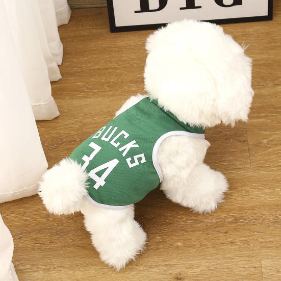 Pet Vest Round Neck Soft Comfortable Breathable Letter Print Summer Pet Cat Dog Sleeveless Clothes Daily Wear