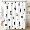 Modern Simple Black Arrow Shower Curtain Waterproof Bath Decoration Home Decor Bathroom Accessories White With Black Arrows Desi