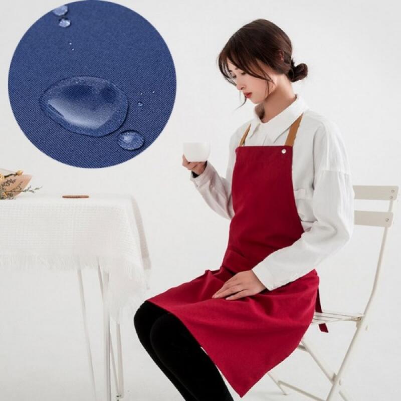 Simple Waterproof Apron Cafe Apron Red