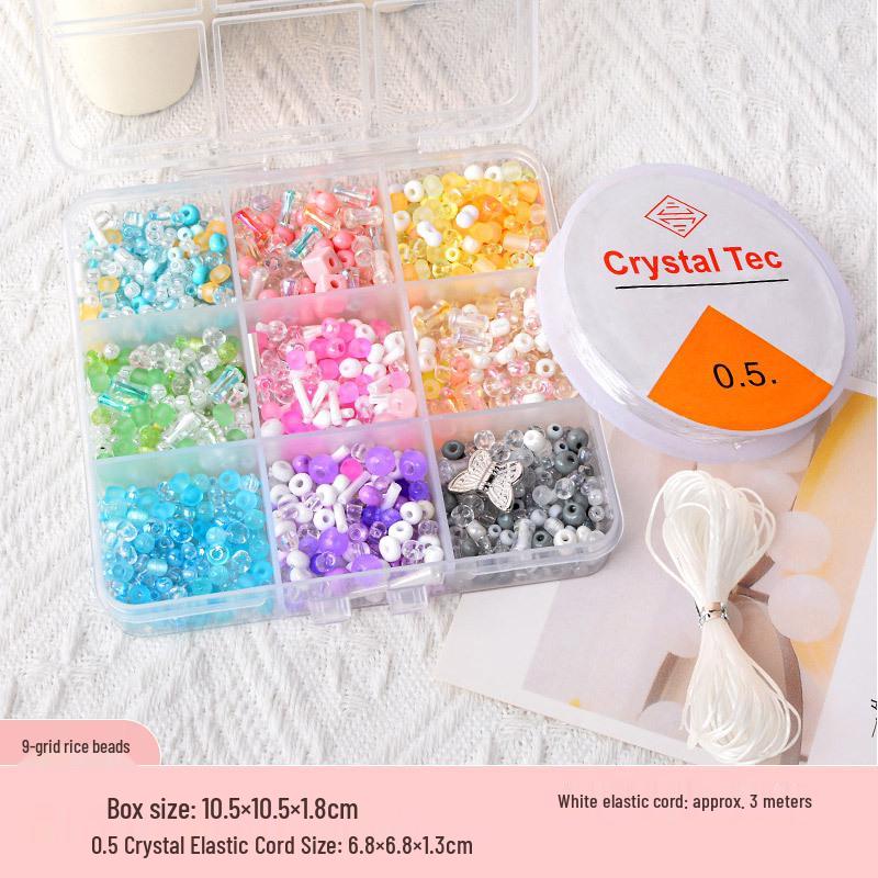 3mm Glass Seed Bead Set: DIY Necklace & Bracelet Kit for Kids