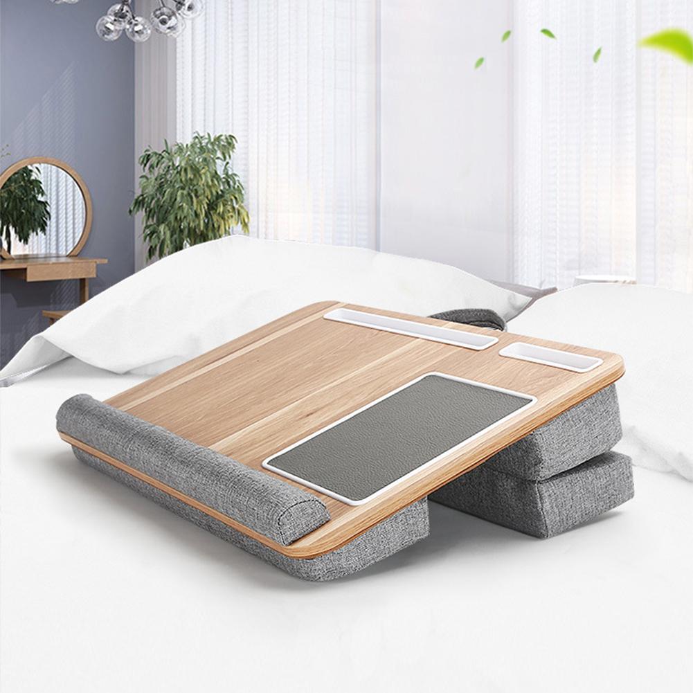 Portable Lap Laptop Desk with Pillow Cushion Laptop Lap Table with Mouse Pad and Phone Holder Fits Up To 17.3 Inches Laptop