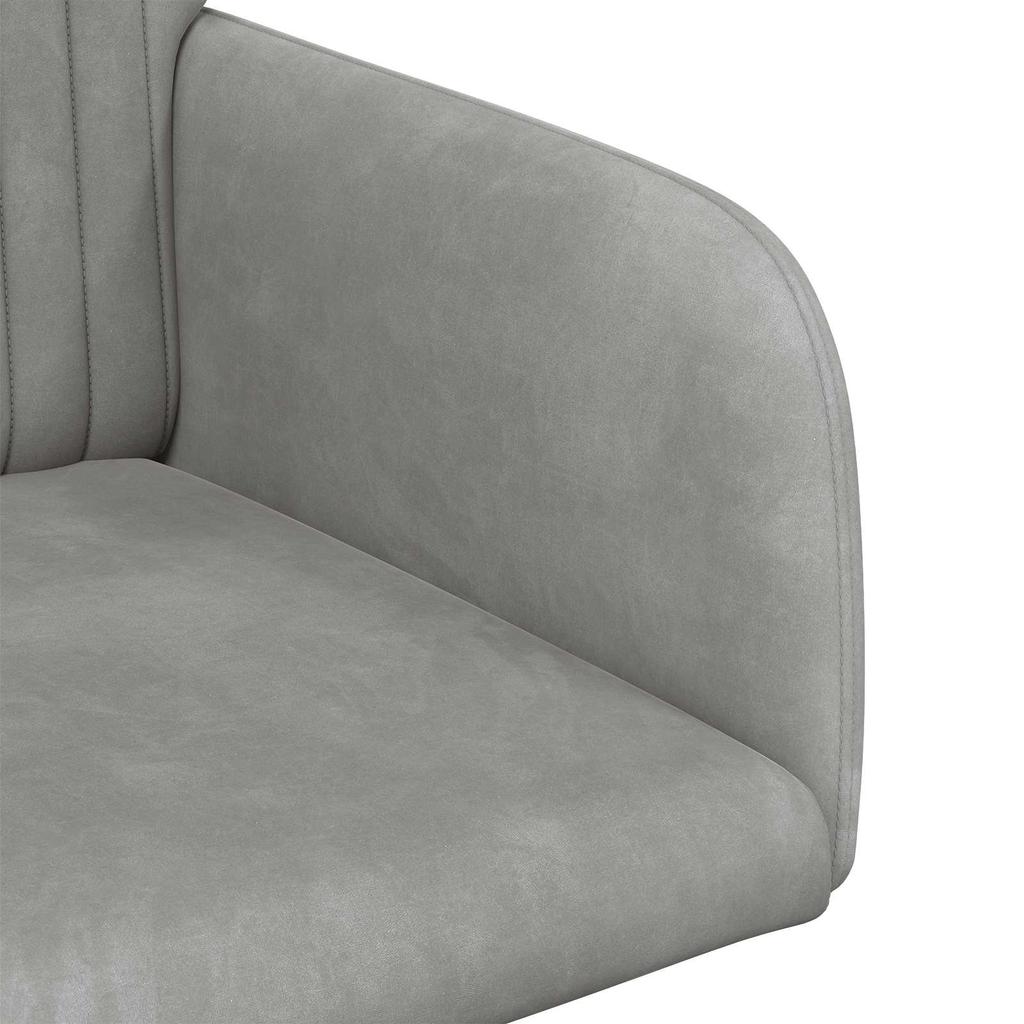 Dining Chairs 2 Pcs Velvet Light Gray 55 X 50 X 84 Cm