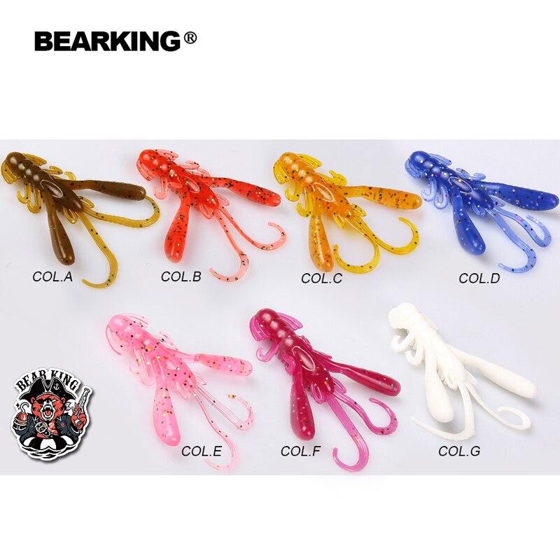 BEARKING 4cm 1,6g 15 teile/beutel Angeln Lockt Weicher Köder Garnelen Künstliche Köder Predator Tackle Jerkbaits Für Hecht Und Bass