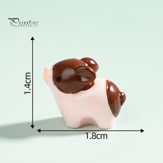 6 ks Mini Pig Figurka Pryskyřice Miniaturní Prase Ornament Planter Dekor Cartoon Mini Pig Socha pro mech Mikrokrajinka Pohádkové zahradní doplňky