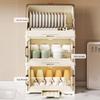 Kitchen Storage Rack for Bowls, Plates, and Chopsticks with Draining Tray