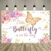 Dreamy Purple Butterfly Theme Backdrop – Child Birthday Party & Baby Shower Decor, Photography Banner for Photo Studio-Tapestry