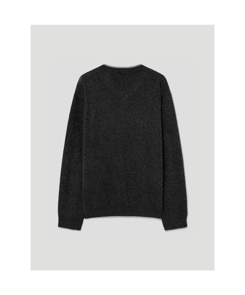 8seconds Double Rib V-Neck Pullover Gray