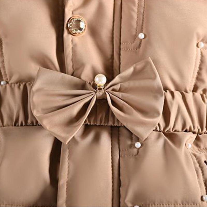 Girl Winter Cotton-Padded Jacket Children's Fashion Coat Kids Outerwear Baby's Warm Down Jacket Children Clothing 4-12 Years