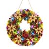 Funkelndes Edelstein Bastelset DIY Acryl Weihnachten Kunstperlen Aufhänge-Set, Beleuchteter Kranz 3D Perlen-Sets für Erwachsene Set mit LED-Lichterkette