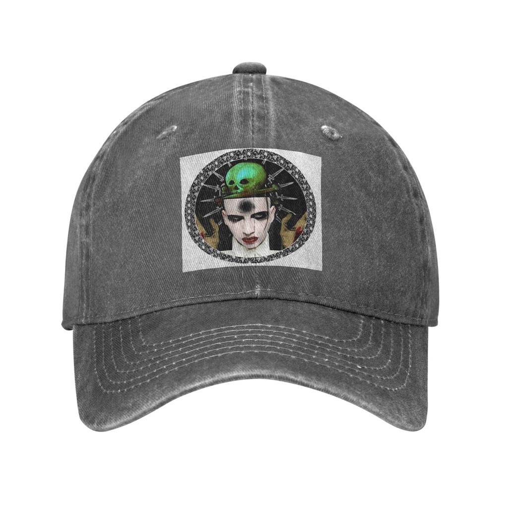 Marilyn Unisexson Washed Denim Cap Casual Baseball Caps Adjustable Hat Summer Unisex Baseball Hats