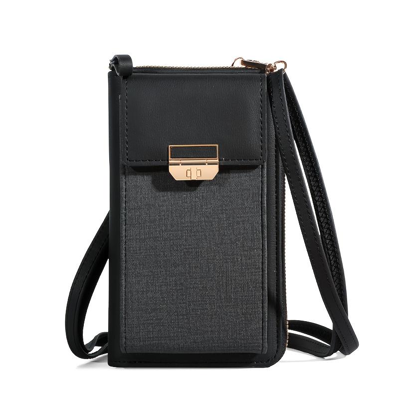 Women's Bag Mobile Phone Bag Trendy Line Simple Ladies Shoulder Bag Messenger Bag Lock Small Square Bag