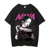 Yk Tops Pierres Noires Nana Osaki T-shirt en Coton Yk Graphique Esthétique Pastel T-shirt s Kawaii Pastel Anime s T-shirts