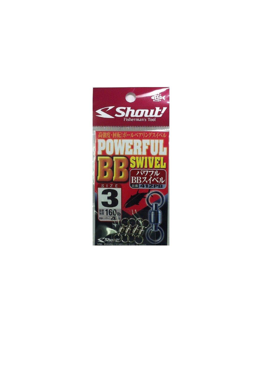 Кричать! 412PB Мощный вертлюг для блесен 3 Pack of 1
