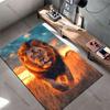 Majestic lion in golden sunset carpet Yoga living room room decor children's crawling mat doormat area rug games mat