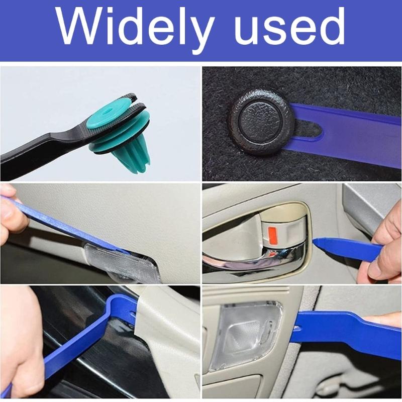 6Pcs Auto Removal Puller Pry Tool Plastic Car Radio Panel Trim Disassembly Tool Auto Door Clip Repairing Tool for Car