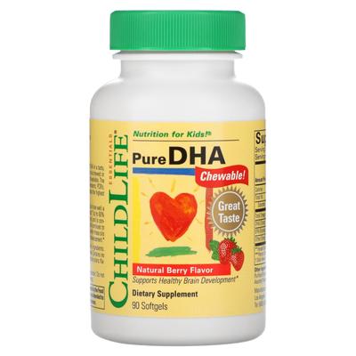 Pure DHA, Natural Berry Flavor, 90 Softgels