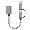 2 in 1 USB OTG Kabel Typ C Micro USB zu USB 3.0 Adapter Geflochtenes Design Datenübertragungskabel Kompatibel mit Andriod