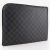 Louis Vuitton Pochette Jules GM Clutch Bag N41501 Black Damier Grafitto Canvas Mens Used