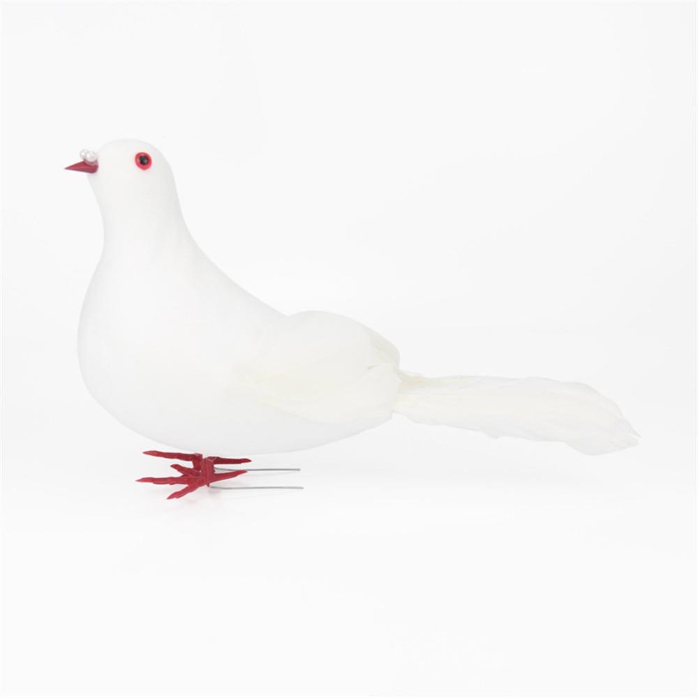 Simulation Foam White Pigeon Fake Artificial Imitation Bird Wedding Decor Model Handicraft Foam Doves Garden Ornament Home