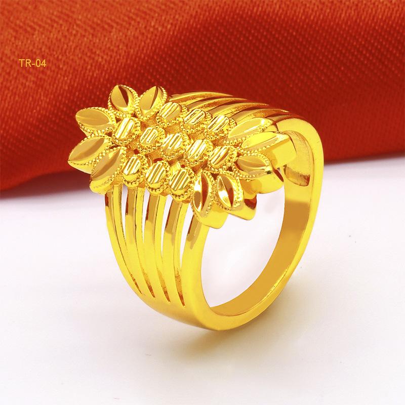 2026 Golden Wheat Spike Ring Non-Fading Ring Size Adjustable Opening Ring