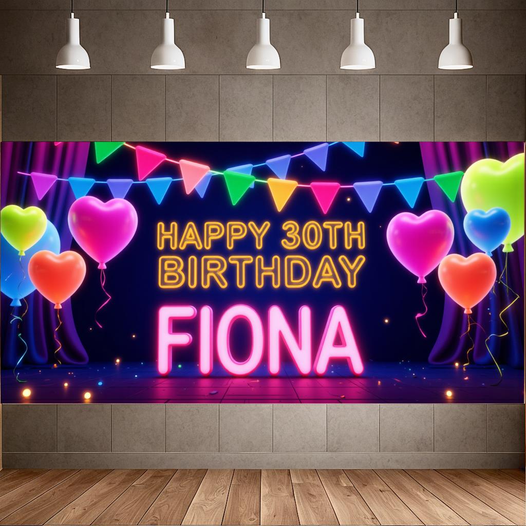 Party-Requisiten Geburtstagsdekoration Leuchtreklame Partybanner für Event-Hintergrund Fotoshooting Neon-Party