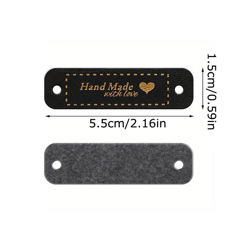 10PCS/PACK Leather Label Hot Stamped Clothing Classification Tags Gift Packaging Woven Products