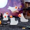 4Pcs Luminous Pumpkin Ghost Doll Mini Figures Fish Tank Decor Glow In Dark Figure Garden Micro Flower Potted Landscape Ornament