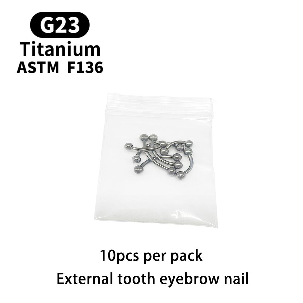 10 Stück Augenbrauen Piercing Schmuck Labret Lippenstecker G23 Titan Septum Piercing Nasenring C-Stab Körperschmuck Für Frauen