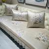 Jacquard Lace Edge Sofa Cover European Chenille Fabric Anti-slip Sofa Cushion Living Room Slipcover Armrest Towel Home Decor