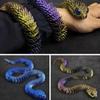 1Pcs 3D Printed Action Figure Snake Articulated Bush Viper Toy-Dragon Snake Integrated Joint Mobility Statue Ornament Home Decor