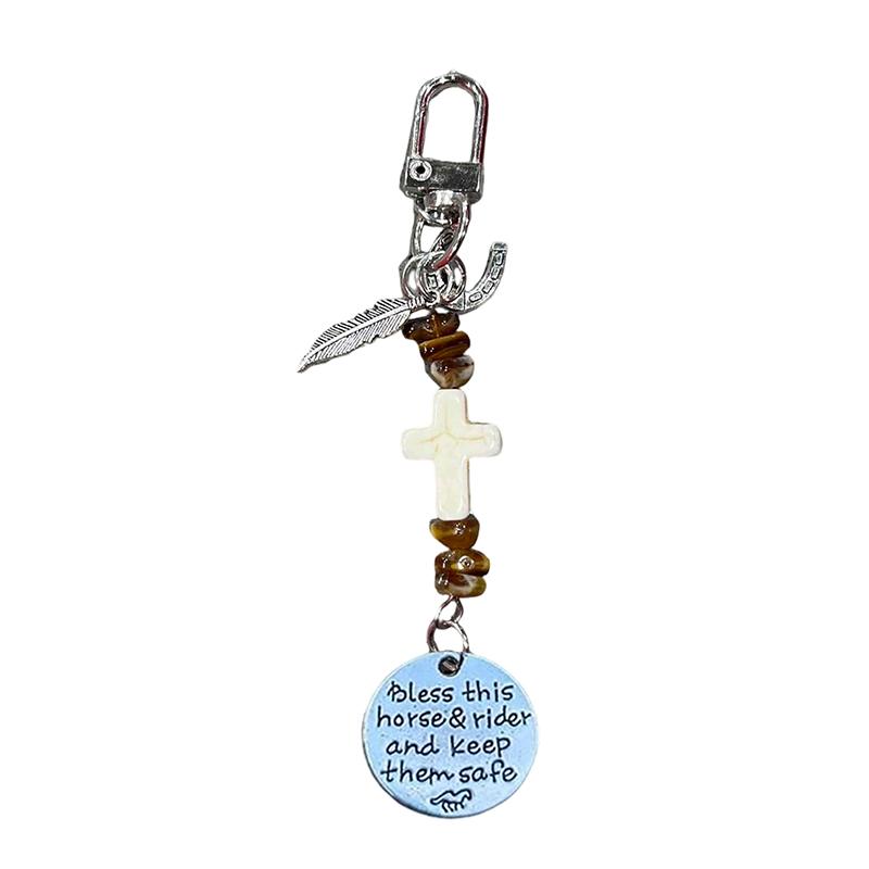 Horse Saddle And Bridle Charm Clip Bless-This Horse And Rider Keep Safe Bridle Saddle Charm Gifts For Horse Rider Room Decor