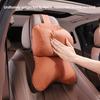Car Neck Pillow Ergonomic Breathable Car Headrest Neck Cushion with Elastic Strap Adjustable Cervical Support Pillow for Neck Pain Relief