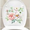Mildew-proof Green Plant Mural Removable Toilet Lid Decals  Living Room
