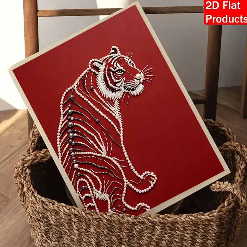5D DIY Pearl Diamond Painting Kit Majestic Tiger Full Drill Embroidery Mosaic Art Home Wall Decor Gift