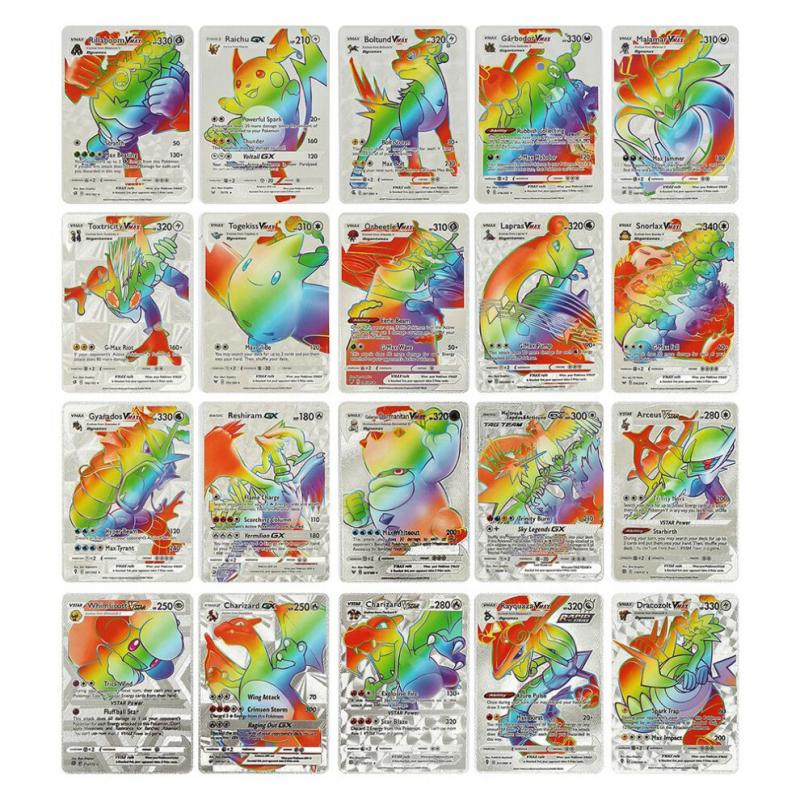 Anime Cards Set Gold Foil Cards Cartoon Game Cards