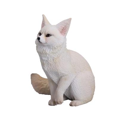 JXK Figurka mláděte lišky Miniaturní Pryskyřice Stůl Narozeniny Plně Sestavená Soška, Liška, Model, Doplněk, Dekorace, Dárek, Malovaná,