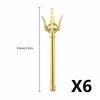 12/24PCS Medieval Figure Weapon Accessories Kit Building Blocks King Sword Lion King Shield Trident Battle Axe Double-edged Axe Brick Toy