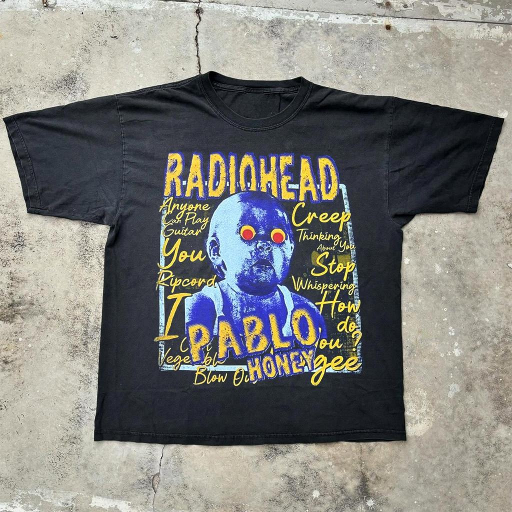 Vintage Radiohead Pablo Honey Black Unisex T-shirt Size S-5XL