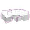 VidaXL Salon de Jardin avec Coussins 8 pcs, Canapés de Terrasse, Ensemble de Meubles de Patio, Mobilier d'Extérieur, Noir 3265333
