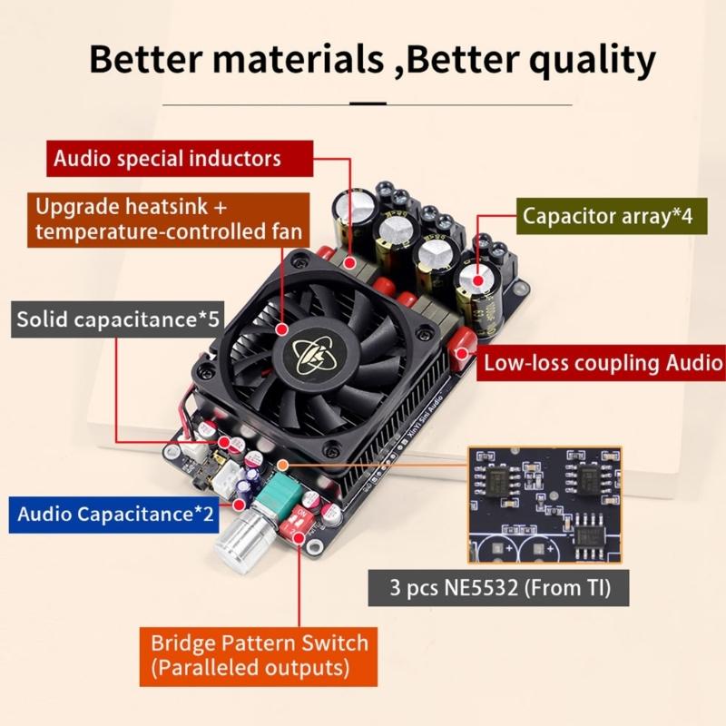 AP3002 600W Single Channel Digital Power Sound Amplifier Board TPA3255 18-51V Power Amplifier Module for Home Theater