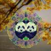 10 Inch Hanging Wind Chime with 2D Panda Design Rotating Swing Motion for Outdoor Garden Patio Balcony Decor All Seasons Gift