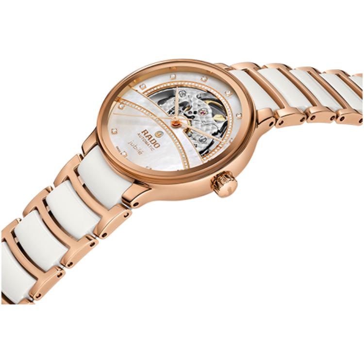 RADO Radar Crystal Series Automatic Mechanical Movement Skeleton Diamond Women's Watch Swiss Watch White Dial R30029932