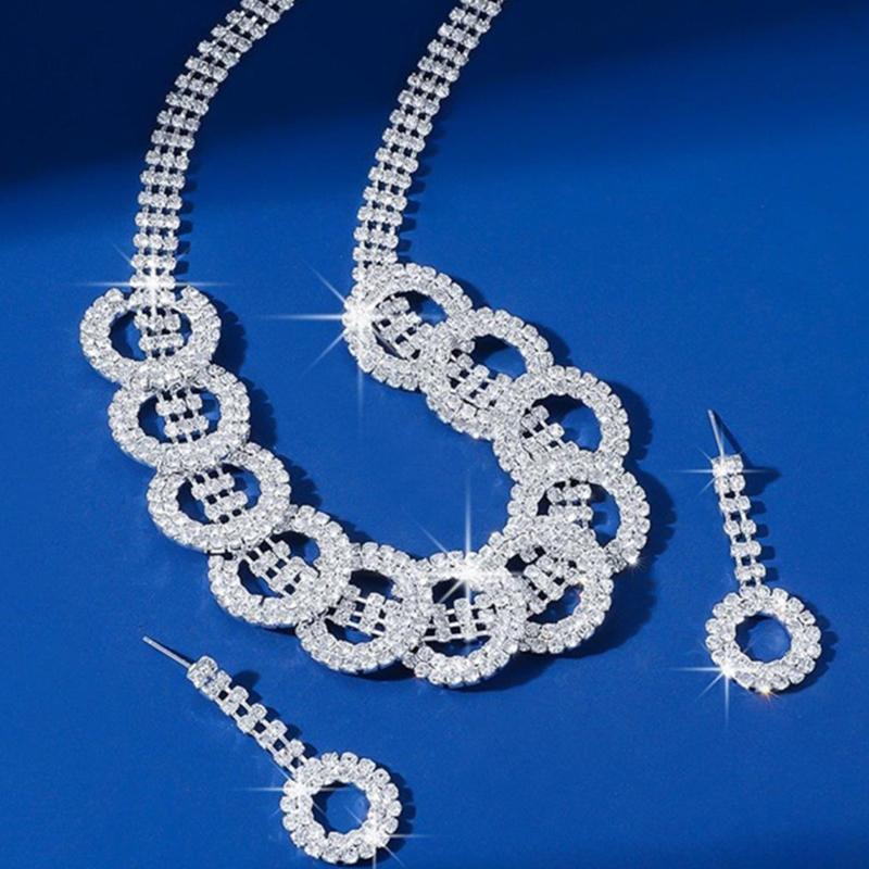 Diamond Necklace Earrings Set Wedding Gifts Accessories Wedding Gifts Luxury Accessories