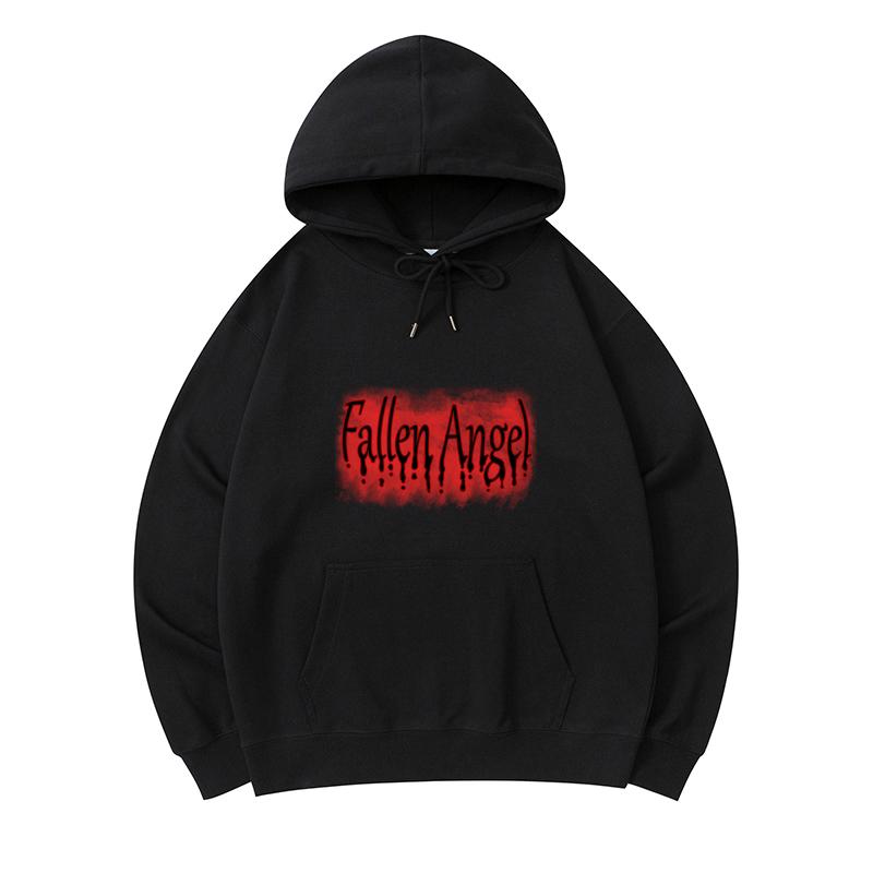 

300 GSM Men s Healthy Cotton Hoodies Fallen Angel Print Premium Cotton Sweatshirt